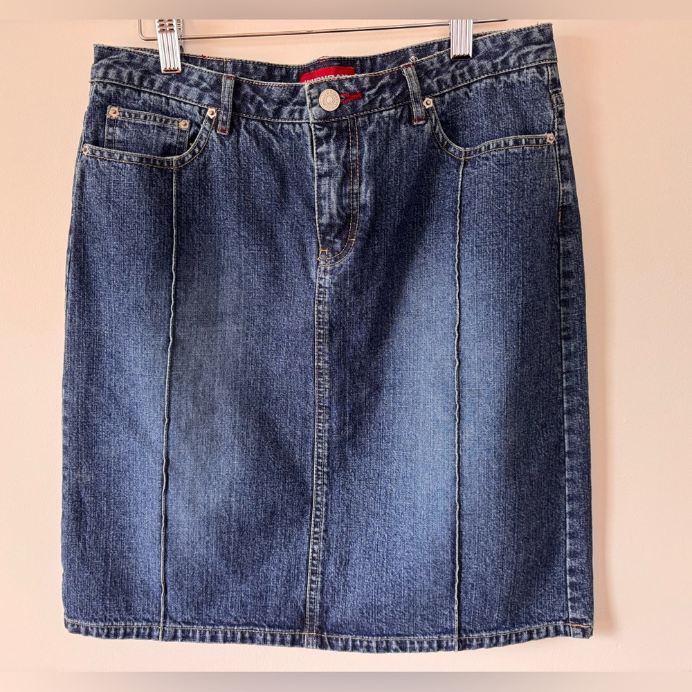Vintage 100% Cotton UNIONBAY Blue Denim Pencil Skirt Size 9